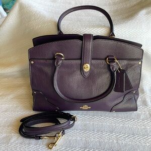 Coach pebble leather handbag